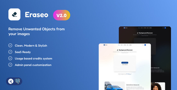 Eraseo v2.0 - Image Background Remover SaaS Script - Nulled PHP Scripts