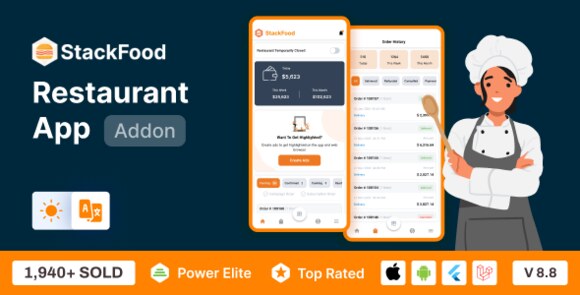 StackFood Multi Restaurant v9.0 - Food Ordering Restaurant App Source
