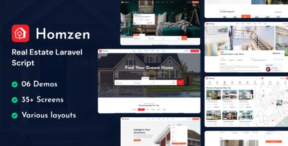 Homzen v1.3.7 Nulled - Laravel Real Estate Agency Portal Multilingual Script