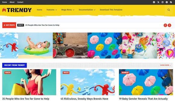 Trendy - Modern Trendy Blogger Template